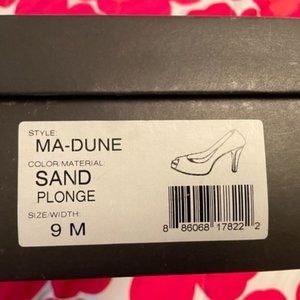 BCBG Peep Toe Pumps (Sand)